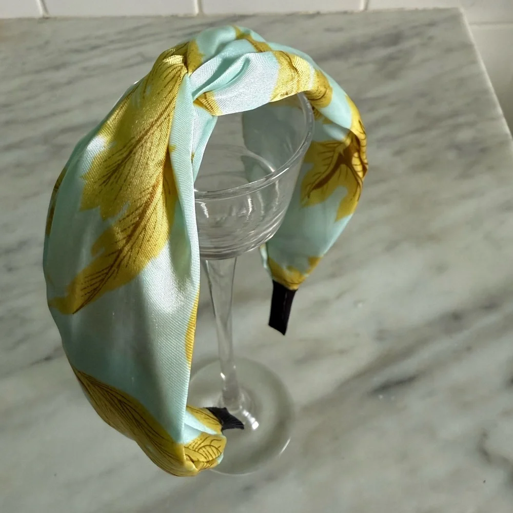 Anthropologie Yellow Feather Headband